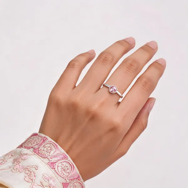 Silver_925_Sterling_Silver_Pink_Stone_Ring_For_Women