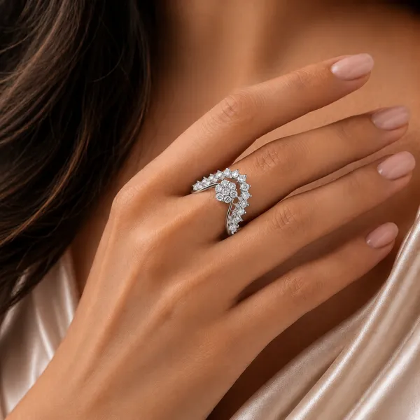 Silver_Sterling_Silver_Crystal_Cluster_Arched_Ring_For_Women