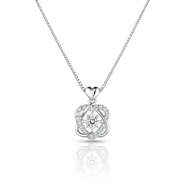 Silver_925_Sterling_Silver_Stone_Circular_Pendant_Necklace_For_Women