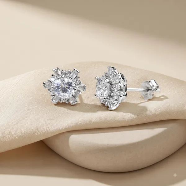 Silver_Sterling_Cluster_Floral_Stud_Earrings_For_Women