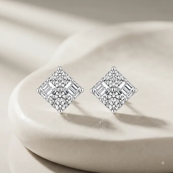 Silver_Sterling_Silver_Diamond_Shape_Stone_Stud_Earrings_For_Women