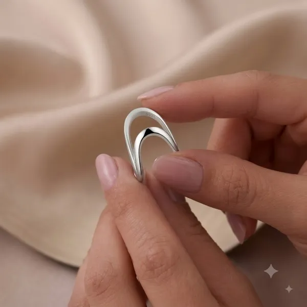 Silver_Sterling_Silver_Classic_U-Shaped_Vanki_Ring_For_Women