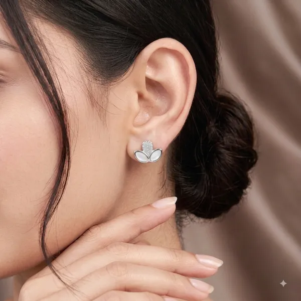 Silver_Sterling_Silver_Floral_Petal_Stud_Earrings_For_Women