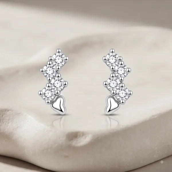 Silver_Sterling_Stone_Heart_Ear_Climber_Earrings_For_Women