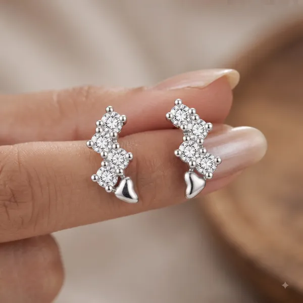 Silver_Sterling_Stone_Heart_Ear_Climber_Earrings_For_Women