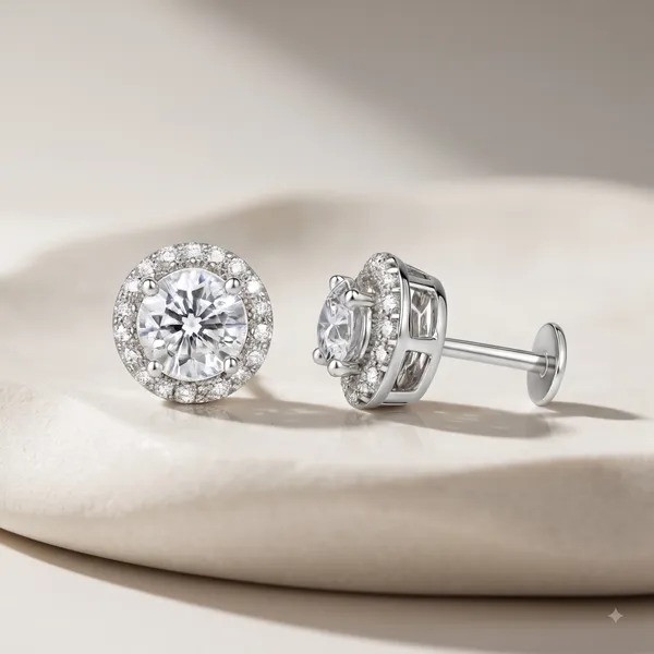 Silver_Sterling_Clear_Stone_Halo_Stud_Earrings_For_Women