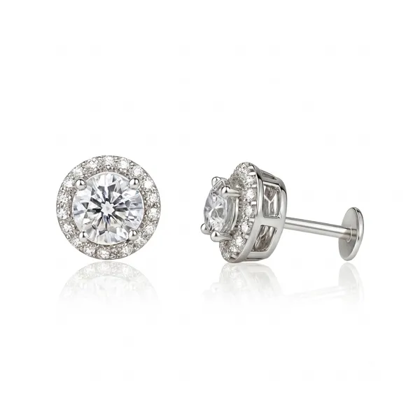 Silver_Sterling_Clear_Stone_Halo_Stud_Earrings_For_Women