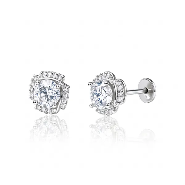 Silver_Sterling_Clear_Stone_Halo_Stud_Earrings_For_Women
