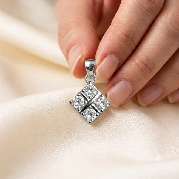 Silver_Sterling_Silver_Geometric_Diamond-Shape_Crystal_Pendant_For_Women