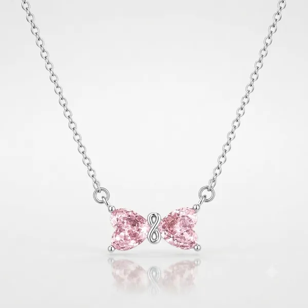Silver_925_Sterling_Silver_Pink_Crystal_Bow_Pendant_Necklace_For_Women