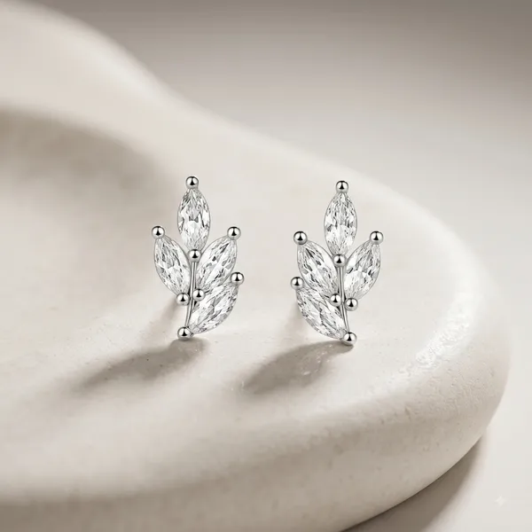Silver_925_Sterling_Silver_Leaf_Stud_Earrings_For_Women