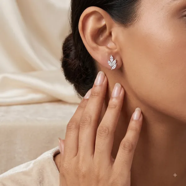 Silver_925_Sterling_Silver_Leaf_Stud_Earrings_For_Women
