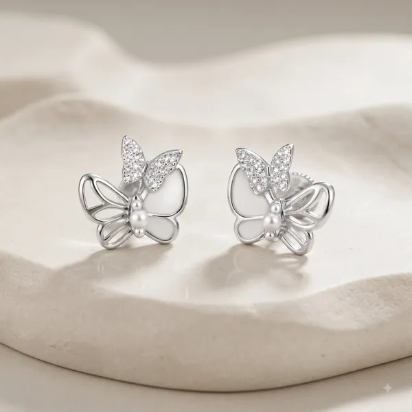 Silver_Sterling_Silver_Butterfly_Stone_Stud_Earrings_For_Women
