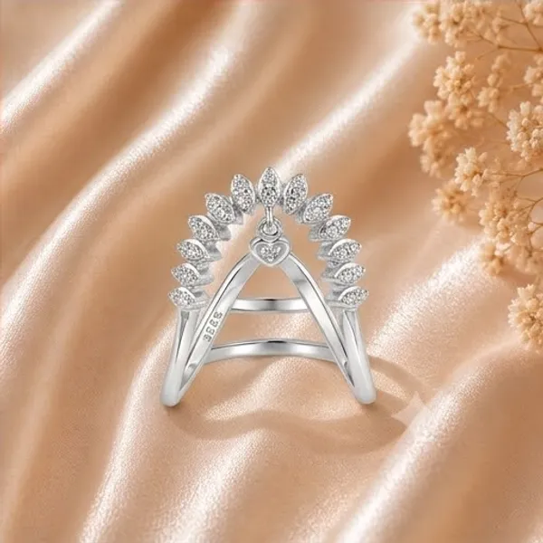 Silver_Sterling_Silver_Leaf_Heart_Open_Vanki_Ring_For_Women