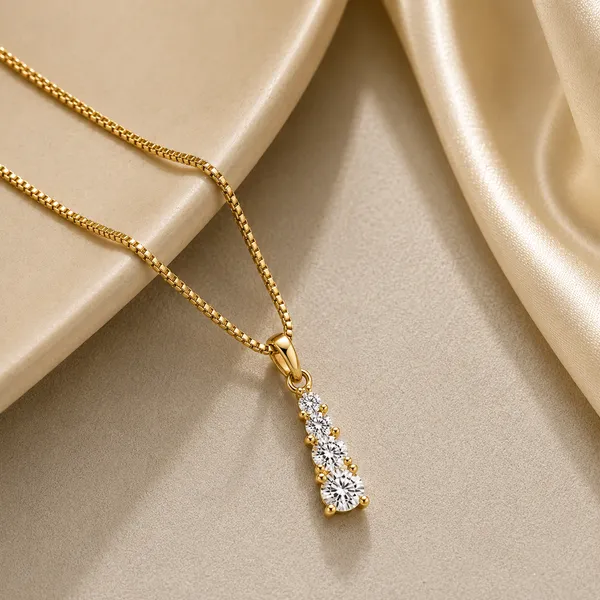 Gold_Stainless_Steel_Stone-Studded_Band_Pendant_For_Women