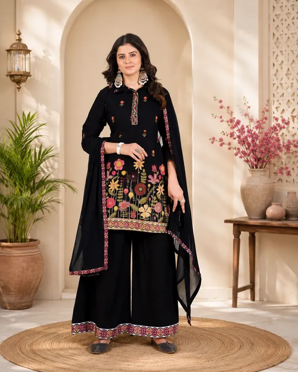 Black_Fox_Fabric_Kurta_Set_With_Dupatta_For_Women