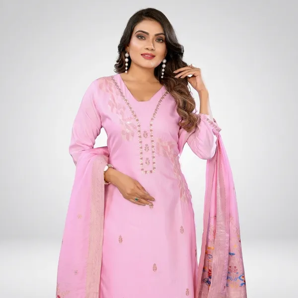Pink_Tesla_Kurta_Set_With_Dupatta_For_Women