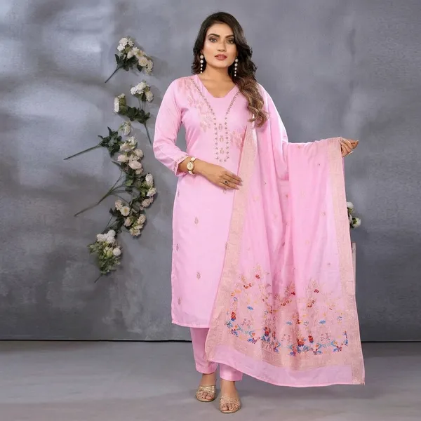 Pink_Tesla_Kurta_Set_With_Dupatta_For_Women