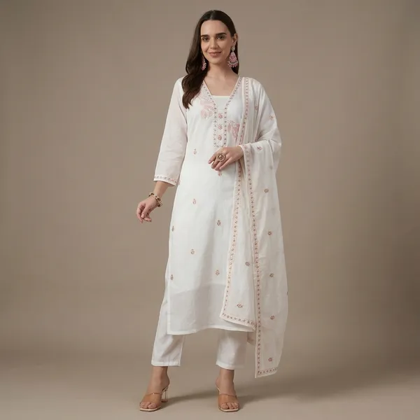 White_Vatigan_Embroidered_Kurta_Set_With_Dupatta_For_Women