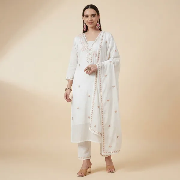 White_Vatigan_Embroidered_Kurta_Set_With_Dupatta_For_Women