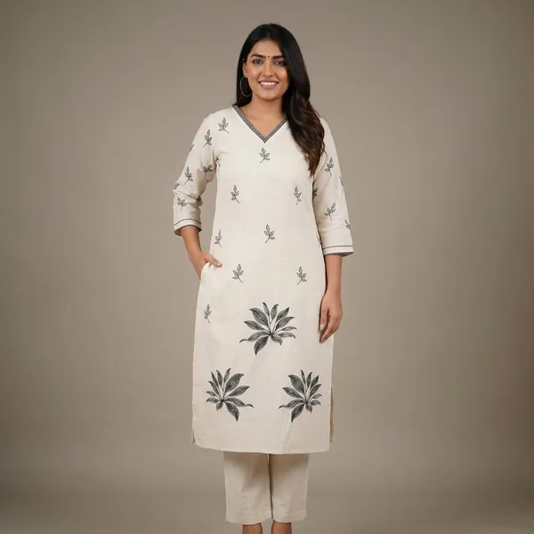 Off_White_Cotton_Straight_Kurta_Set_For_Women