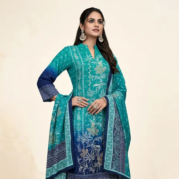 Turquoise_Blue_Chinon_Embroidered_Kurta_Set_With_Dupatta_For_Women