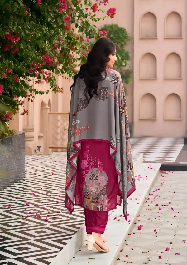 Wine_Malai_Satin_Kurta_Set_With_Dupatta_For_Women