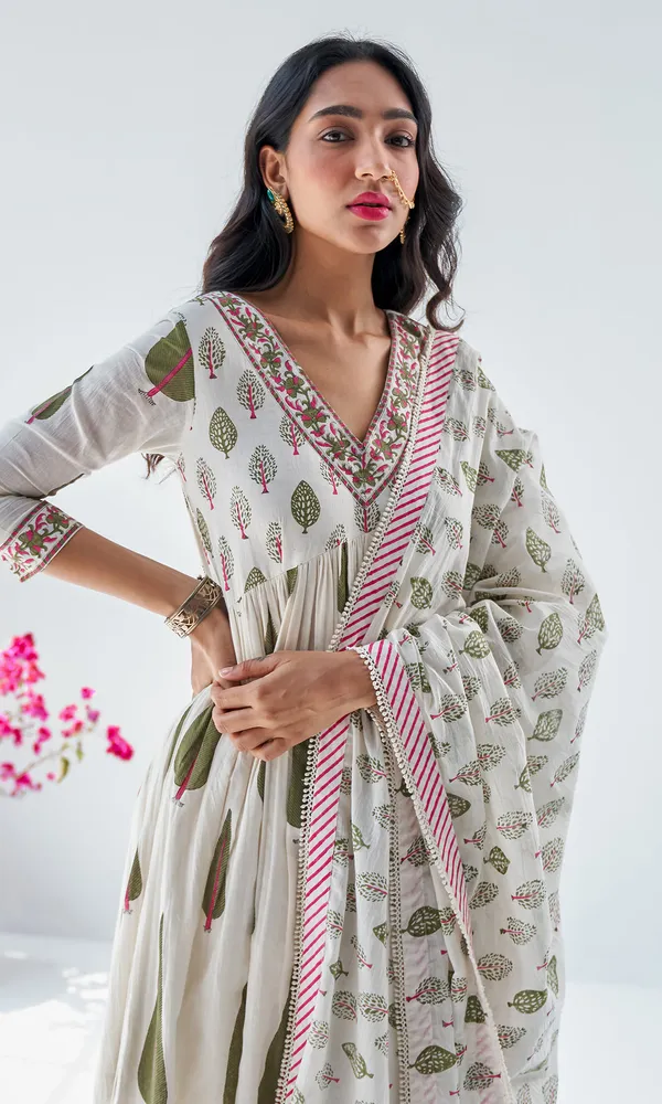 White_60X60_Cotton_Kurta_Set_With_Dupatta_For_Women