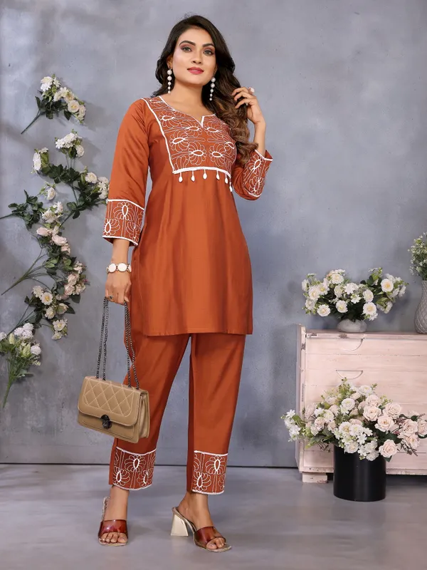 Rust_Orange_Mull_Vetigun_Co-Ord_Set_For_Women