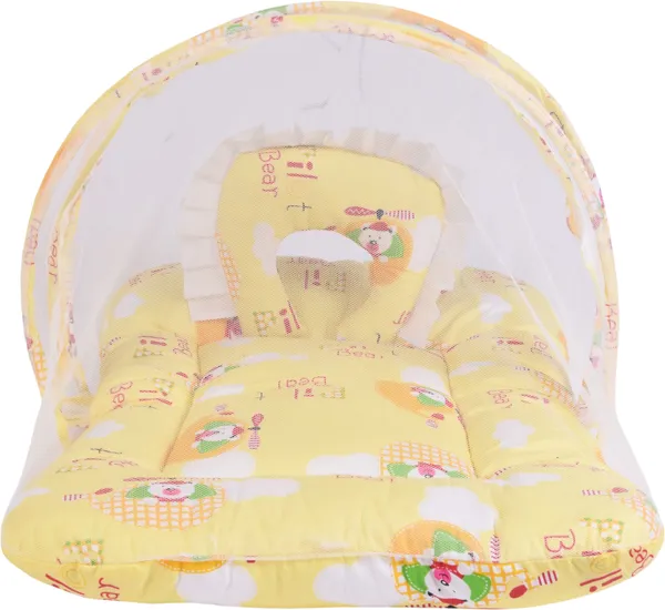 Kids_Care_Cotton_Baby_Bed_Size_Bedding_Set_(Yellow,_1_Baby_Mosquito_Baby_Net_Bed,_1_Baby_Cushioned_Pillow)