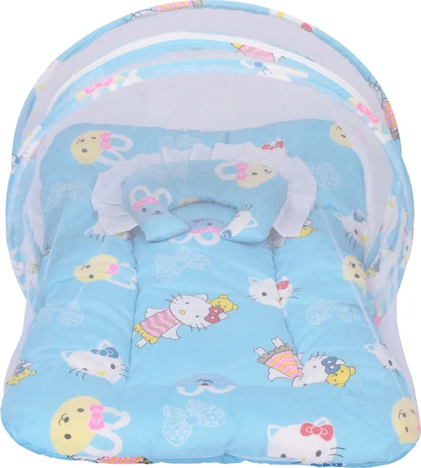 Kids_Care_Cotton_Baby_Bed_Sized_Bedding_Set_(Blue,_1_Baby_Mosquito_Baby_Net_Bed,_1_Baby_Cushioned_Pillow)