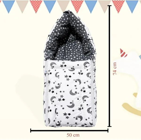 Kids_Care_White_Cotton_Moon_Star_Print_Baby_Sleeping_Bag_Cum_Carrier