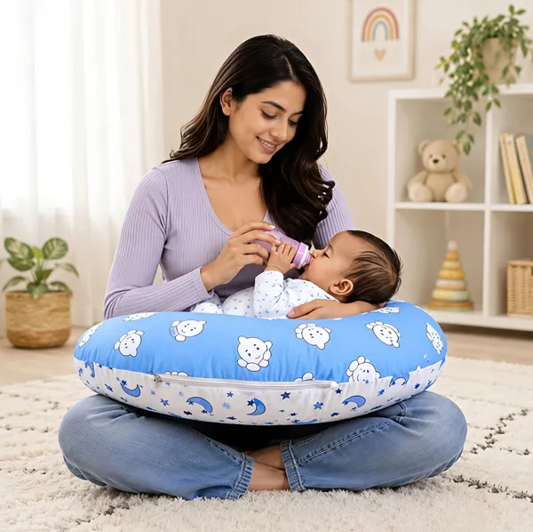 Kids_Care_Cotton_Baby_Feeding_Pillow_Printed_(Blue)