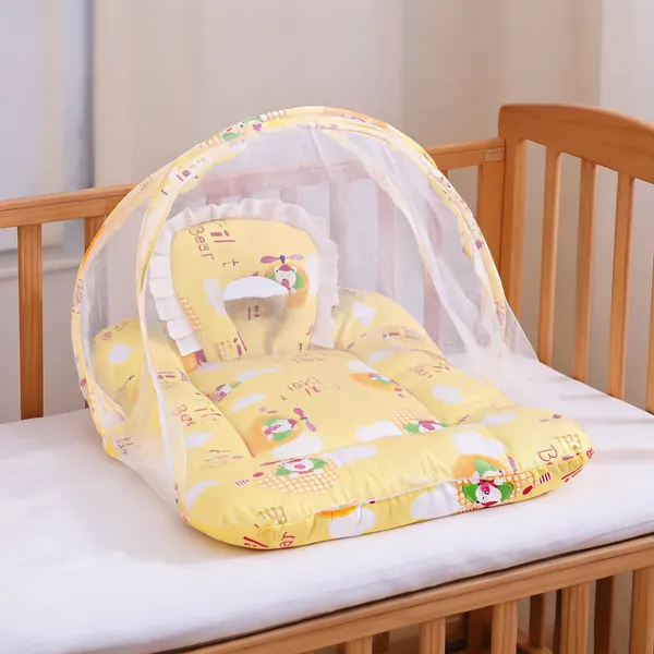 Kids_Care_Cotton_Baby_Bed_Size_Bedding_Set_(Yellow,_1_Baby_Mosquito_Baby_Net_Bed,_1_Baby_Cushioned_Pillow)