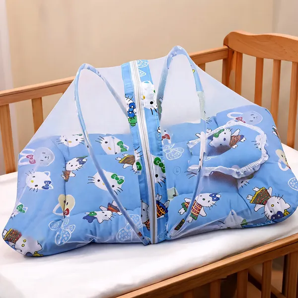 Kids_Care_Cotton_Baby_Bed_Sized_Bedding_Set_(Blue,_1_Baby_Mosquito_Baby_Net_Bed,_1_Baby_Cushioned_Pillow)