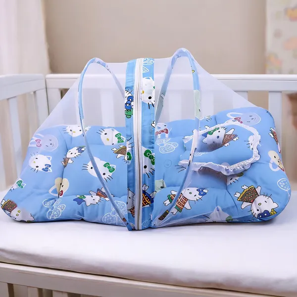 Kids_Care_Cotton_Baby_Bed_Sized_Bedding_Set_(Blue,_1_Baby_Mosquito_Baby_Net_Bed,_1_Baby_Cushioned_Pillow)