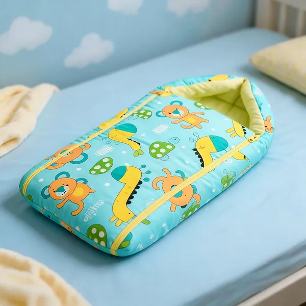 Kids_Care_Turquoise_Cotton_Animal_Print_Zippered_Baby_Sleeping_Bag