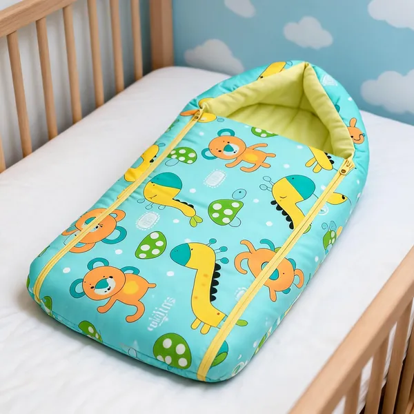Kids_Care_Turquoise_Cotton_Animal_Print_Zippered_Baby_Sleeping_Bag