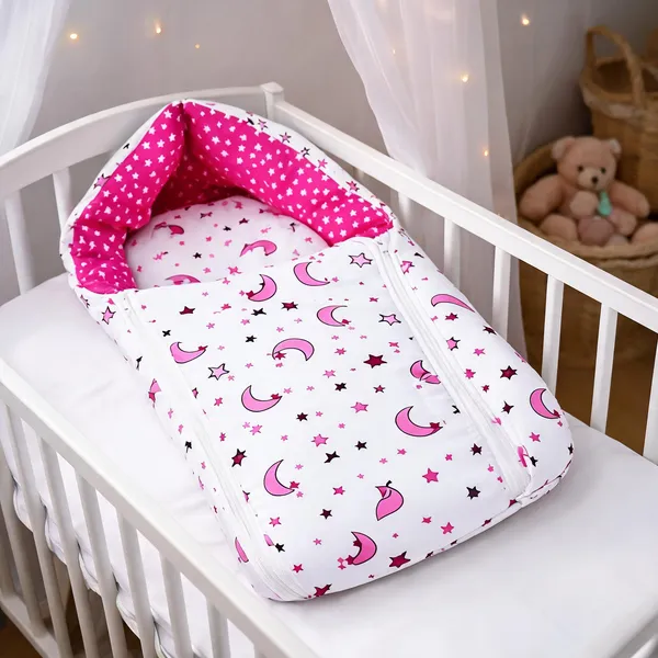 Kidscare_Pink_Sleeping_01_Sleeping_Bag_(Pink_And_White)
