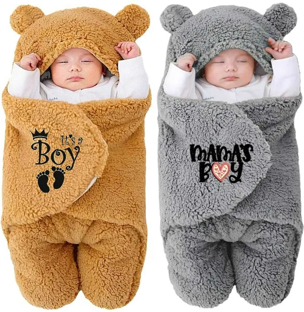 Kids_Care_Newborn_Baby_Sleeping_Bag_Combo_Pack_For_Baby_Boys_And_Baby_Girls_Sleeping_Bag_(Brown_And_Grey)_Pack_Of_2