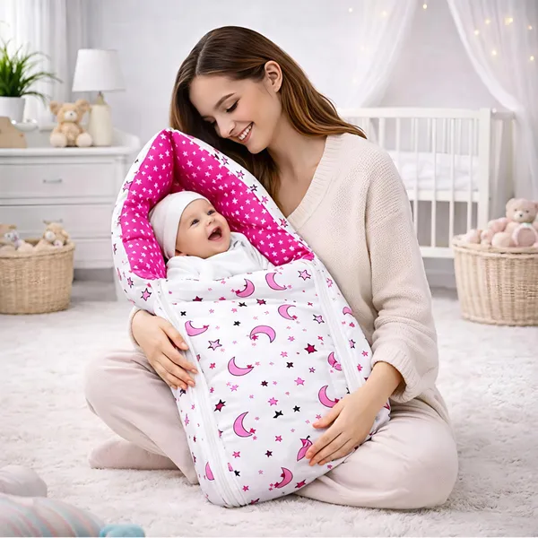 Kidscare_Pink_Sleeping_01_Sleeping_Bag_(Pink_And_White)