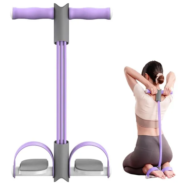 Black_And_Purple_Elastic_Rubber_Pull_Reducer_Waist_Slimming_Trainer