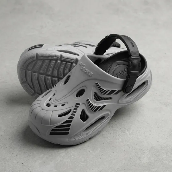 Grey_And_Black_Eva_Slip-On_Clogs_For_Men