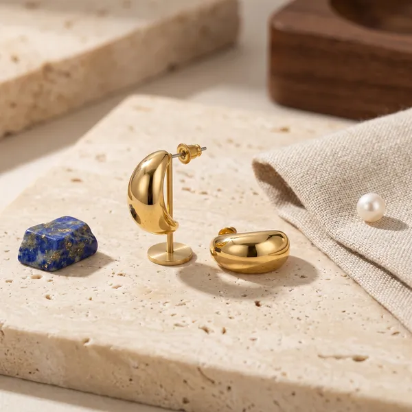 Nova_Anti_Tarnish_Gold_Chunky_Stud_Earrings_for_Women_|_Minimalist_Statement_Earrings