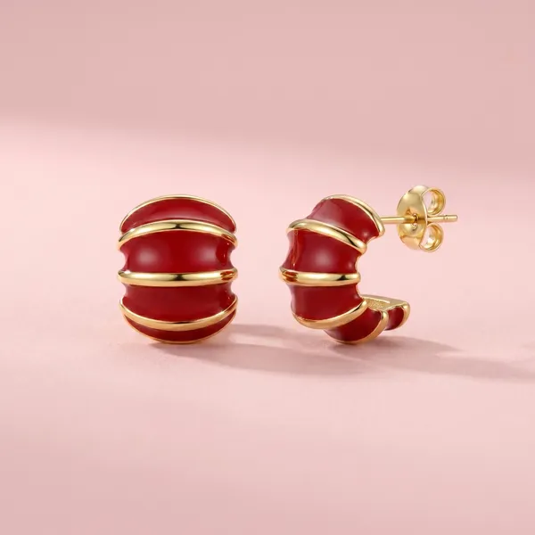 Red_Enamel_Gold_Plated_Stud_Earrings_for_Women_|_Elegant_Minimalist_Statement_Earrings