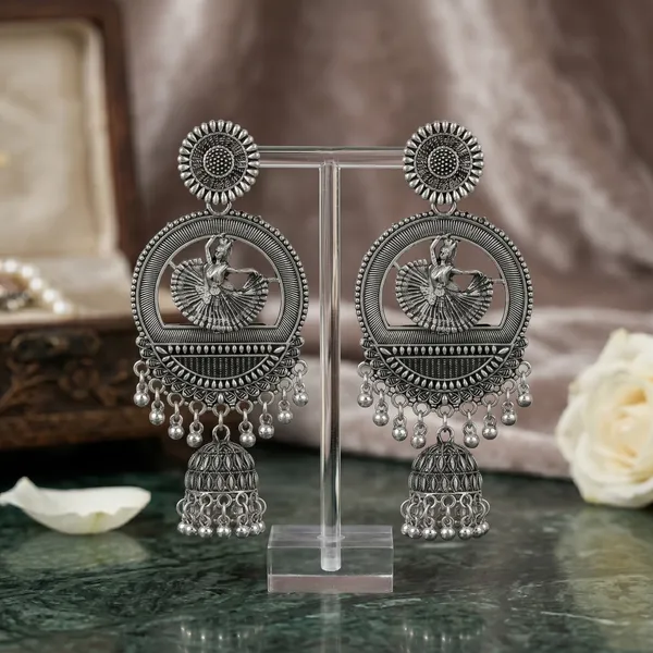 Oxidised_Dancing_Lady_Jhumka_Earrings_for_Women_|_Traditional_Boho_Statement_Earrings