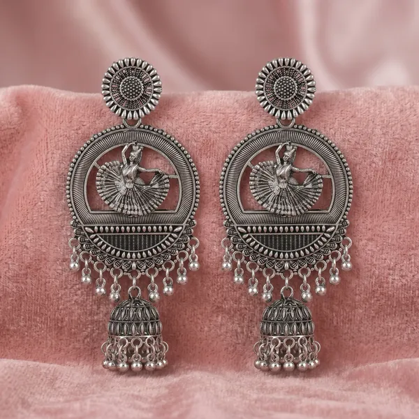 Oxidised_Dancing_Lady_Jhumka_Earrings_for_Women_|_Traditional_Boho_Statement_Earrings