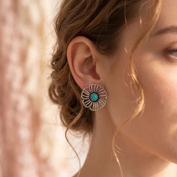 Silver_Turquoise_Flower_Stud_Earrings_for_Women_|_Floral_Vintage_Earrings