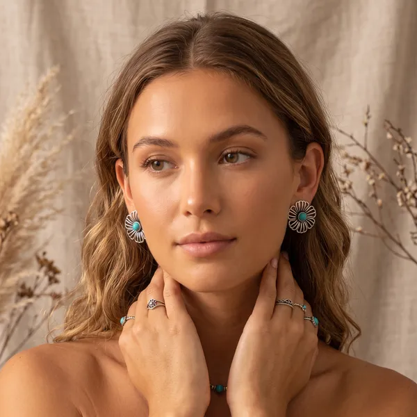 Silver_Turquoise_Flower_Stud_Earrings_for_Women_|_Floral_Vintage_Earrings
