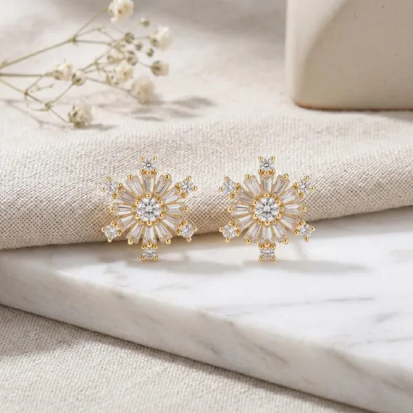Gold_Snowflake_Crystal_Stud_Earrings_for_Women_|_Anti_Tarnish_Zircon_Stud_Earrings